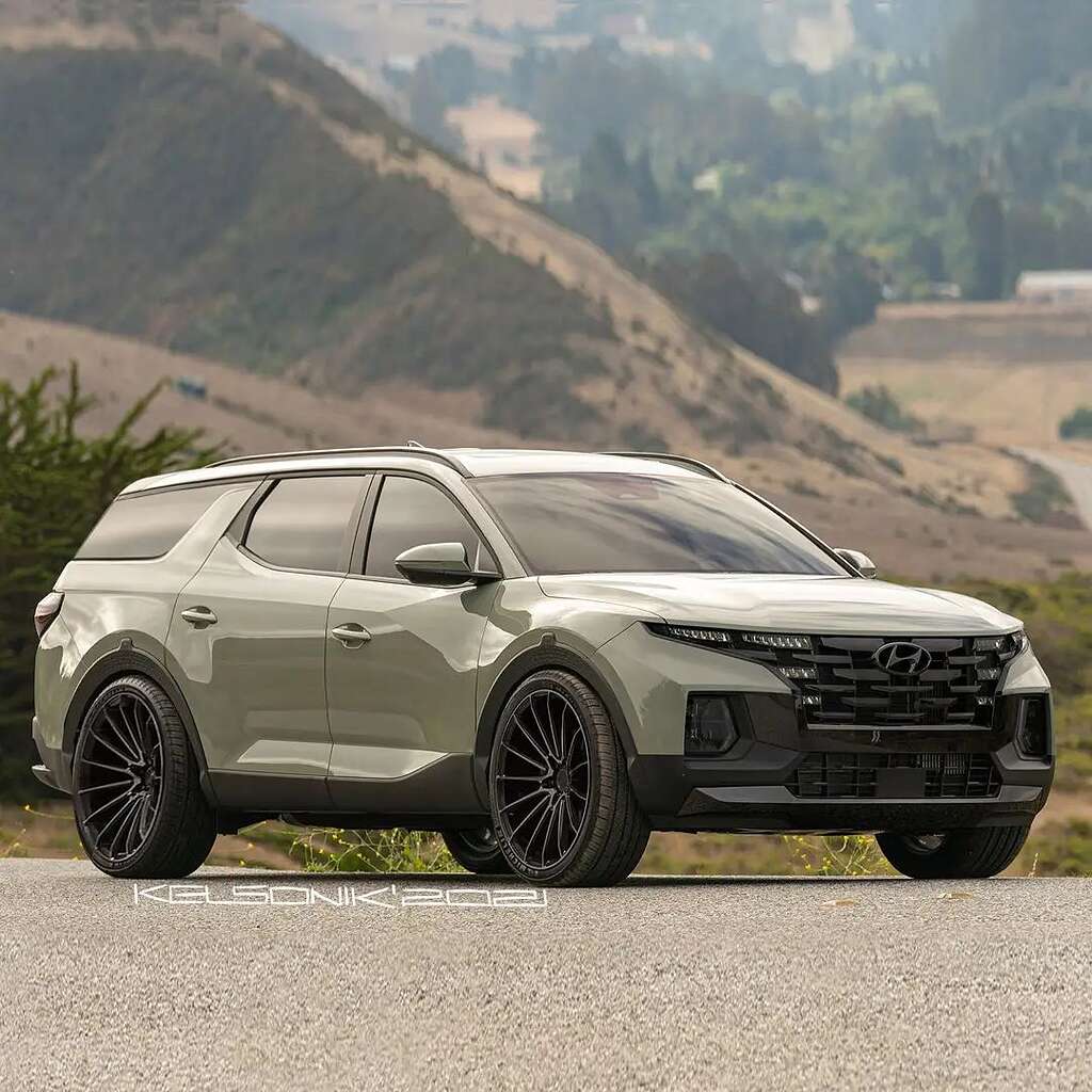 New Hyundai Santa Cruz SUV rendering with some mods SCOOPS