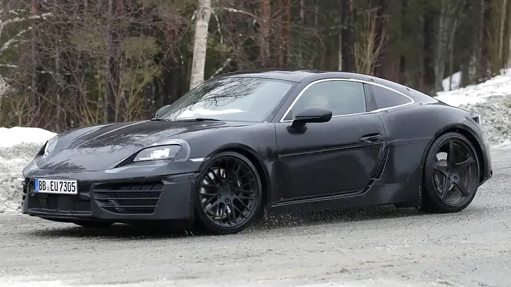 Porsche Cayman EV - front angled_jtafel