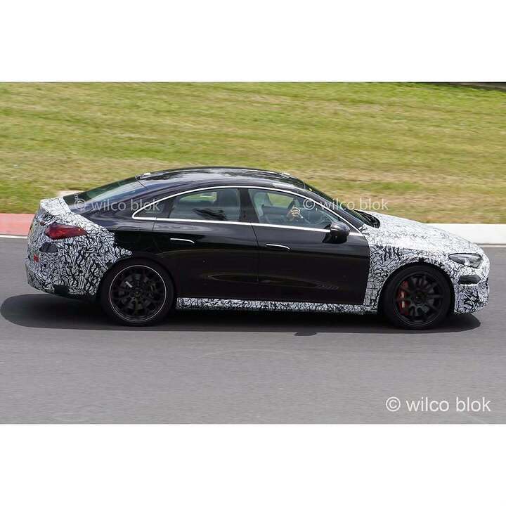 AMG version of the electric CLA spied at the Nürburgring!#Mercedes #amg #cla #mercedesamg #claa (2)