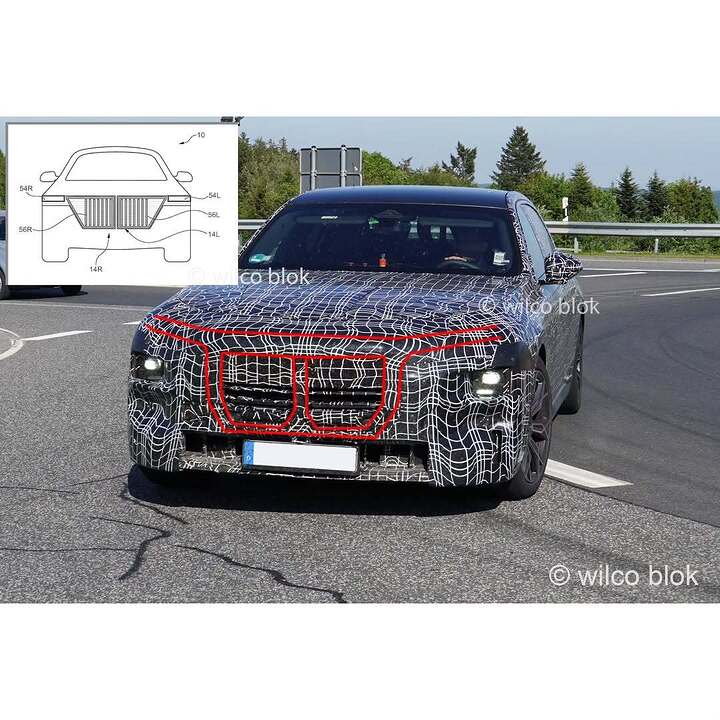 BMW 7 Series facelift spied- could this be the new front grille design we've seen in the leaked patent images, with integration of grill and DRL's#bmw #7series #lci #7er #bmw7series #facelift #prototype #erlkönig #spyshot #carspy #nü (2)