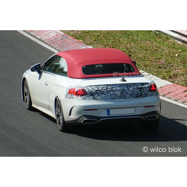 Mercedes CLE cabrio facelift caught testing at the Nürburgring!#Mercedes #cle #cabrio #Erlkönig (1)