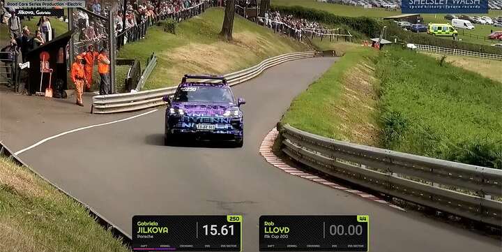Gabriela Jílková na Shelsley Walsh Hill Climb Zdroj: Shelsley Walsh
