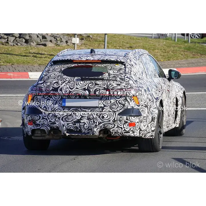 Next generation Audi RS6 spotted!Sources say the V8 may be swapped for a plug-in hybrid V6...#audi #rs6 #audirs6 #prototype #erlkönig #spyshot #carspy #nürburgring #Germany #german #luxury #lifestyle (2)