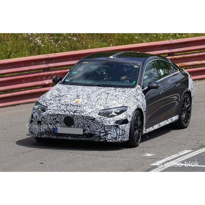 AMG version of the electric CLA spied at the Nürburgring!#Mercedes #amg #cla #mercedesamg #claa