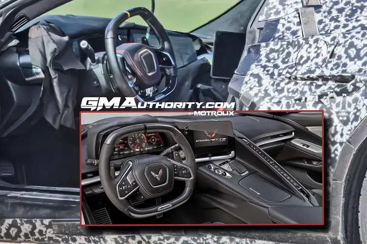 2026-Chevrolet-Corvette-ZR1-Zora-Prototype-Spy-Shots-March-2025-Interior-016-dash-steering-wheel-cockpit-comparison