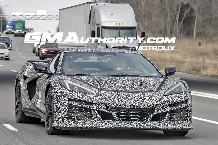 2026-Chevrolet-C8-Corvette-Zora-Convertible-Prototype-Spy-Shots-March-2025-Exterior-001-front-three-quarters