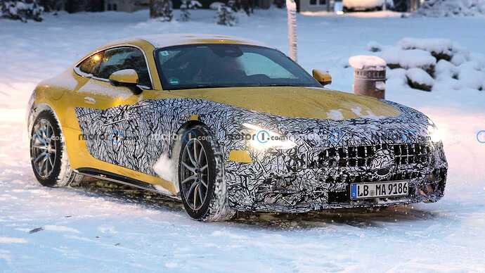 2023-mercedes-amg-gt-coupe-less-camo-spy-photo