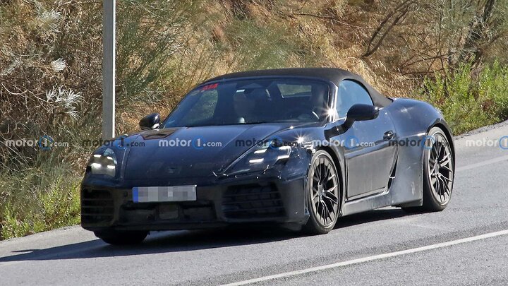 2025-porsche-boxster-ev-spied-with-final-headlights-and-taillights