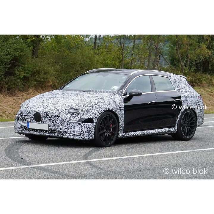 Shooting Brake version of the new electric Mercedes-AMG CLA spied again!#Mercedes #amg #cla #me