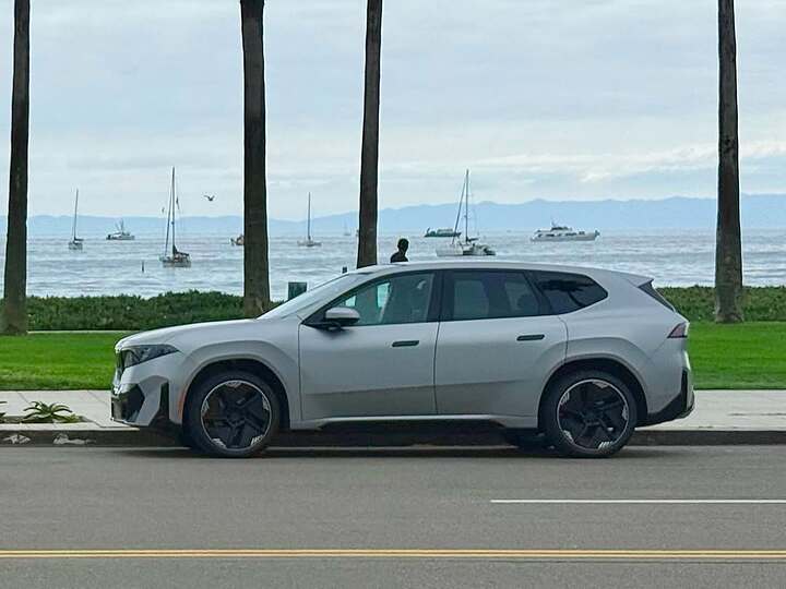 2026 BMW iX3 test vehicle spotted near to the Pacific Ocean in California. #2026bmwix3 #bmwix3 #
