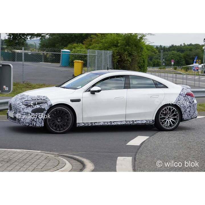 New electric Mercedes-AMG CLA spotted!#Mercedes #amg #cla #claamg #cla45 #cla45amg #ev #prototy (1)