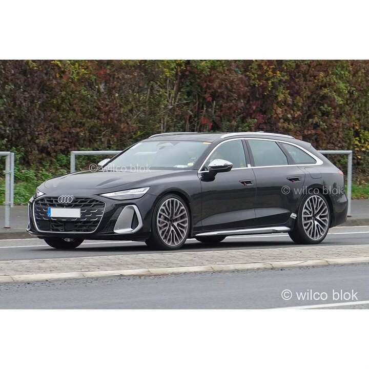 All-new Audi S6 spotted undisguised! Four (real) exhaust pipes and a high-voltage sticker hint