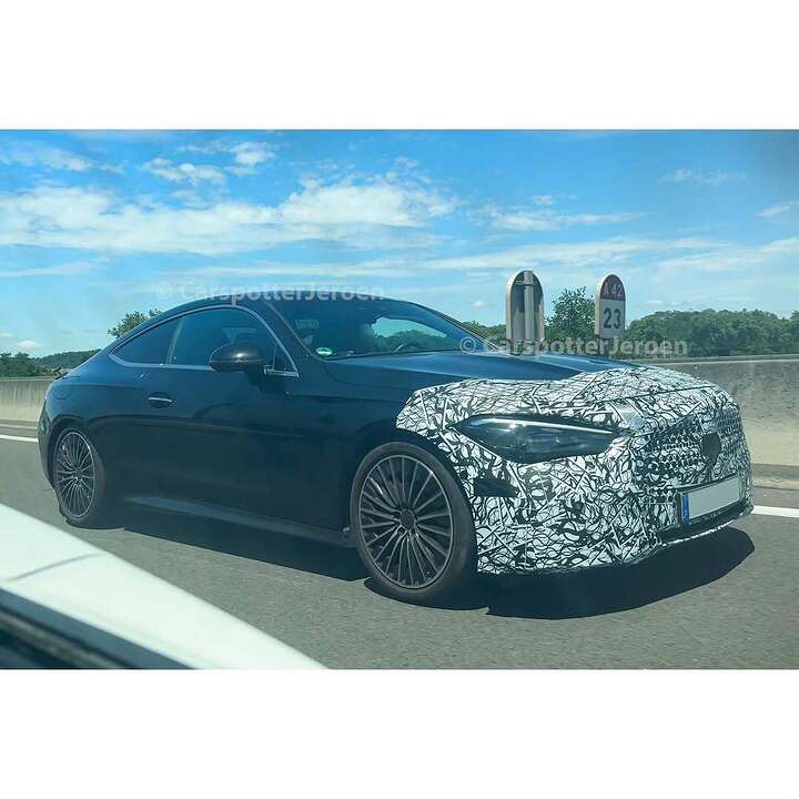 First pictures of the Mercedes CLE facelift, thanks to @carspotterjeroen Don't expect major changes- a refreshed grill and new front bumper. Rear looks untouched. And no star-shaped headlights📷 @carspotterjeroen #Mercedes #cle #face (3)