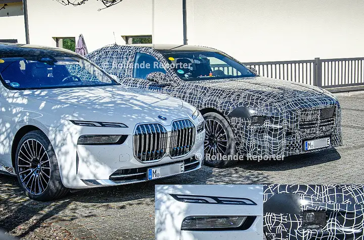 Big changes are coming for the BMW 7-series  BMW engineers made it easy to compare the facelift and pre-facelift 7-series, by parking them side by side  #BMW7series #The7series #7series #BMW7 #BMW7G70 #BMWG70 #BMWi7 #BMW7er #Siebener #Shee