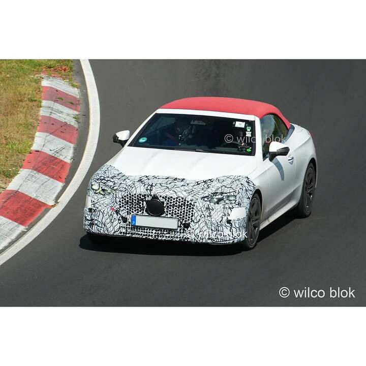 Mercedes CLE cabrio facelift caught testing at the Nürburgring!#Mercedes #cle #cabrio #Erlkönig