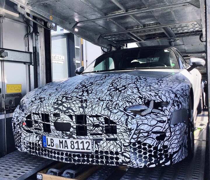 💥💥💥💥💥Mercedes SL set for mid-life refresh in 2027 #mercedes #mercedesbenzsl #spied #erlköni