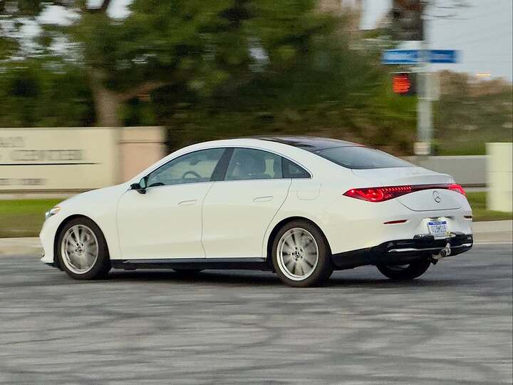 2026 Mercedes CLA Hybrid test vehicle spotted in Los Angeles during testing. #2026mercedesclahyb (1)