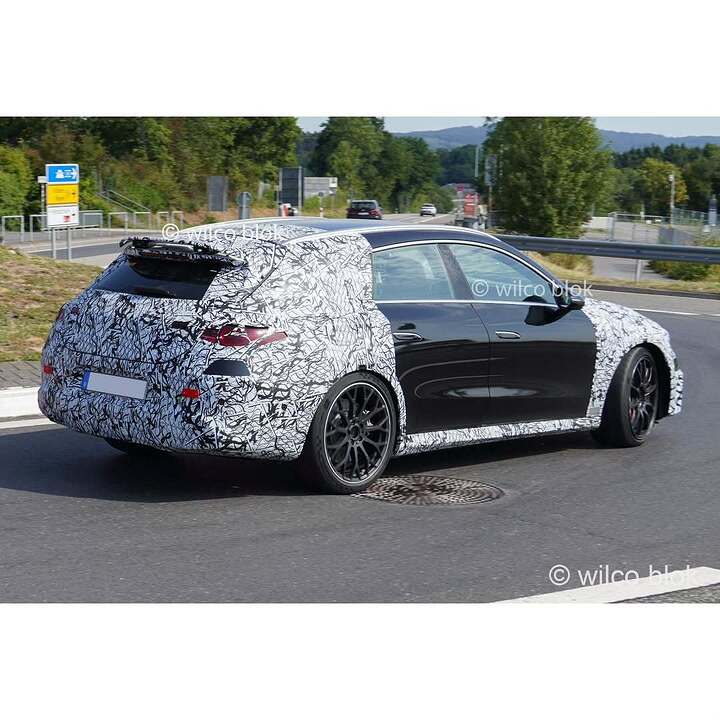 Shooting Brake version of the new electric Mercedes-AMG CLA spied in Nürburg!#Mercedes #amg #cl (2)