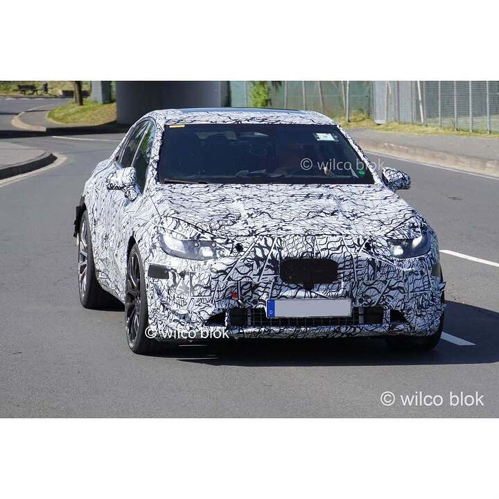 Still crying about a 4 cylinder C63 The next C-class AMG is going fully electric. Yep, no cylinders. Welcome to the future. #Mercedes #amg #c63 #ev #Mercedesamg #c63amg #electric #prototype #erlkönig #spyshot #carspy #nürburgring #German