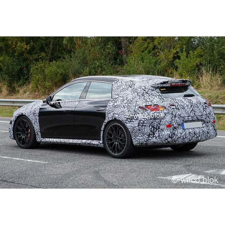 Shooting Brake version of the new electric Mercedes-AMG CLA spied again!#Mercedes #amg #cla #me (2)