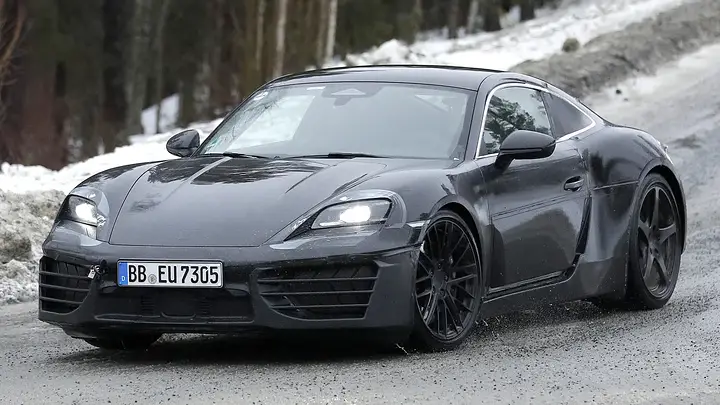 Porsche Cayman EV - front 3_4_y8tosi