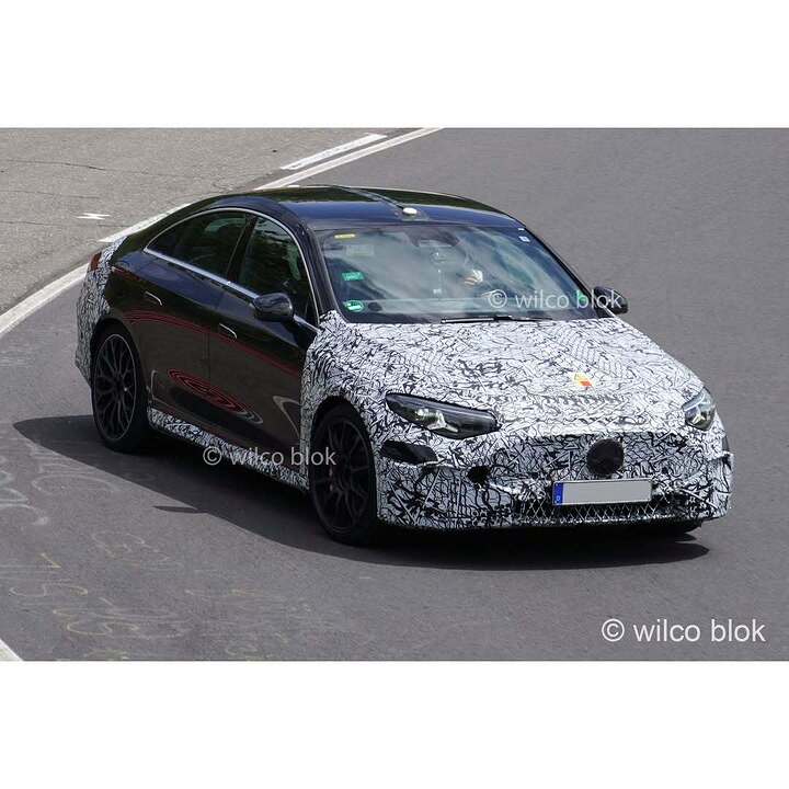 AMG version of the electric CLA spied at the Nürburgring!#Mercedes #amg #cla #mercedesamg #claa (1)