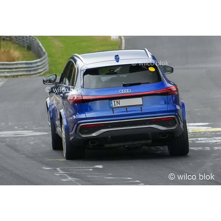 Audi RSQ5 spied at the Nürburgring! It probably has the same hybrid powertrain as the RS5.#audi (3)