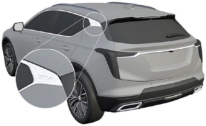 2023-Cadillac-GT4-Compact-Crossover-China-Leak-07-Sport-trim-rear-three-quarter-GT4-badge